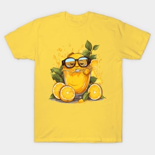 Juice Lemon Relaxing With Glasses, I am Fresh!! T-Shirt